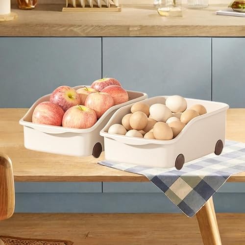 JISADER Lot de 2 bacs de Rangement pour armoires de Cuisine avec roulettes, boîte de Rangement pour Articles Divers pour Salle de Bain, Garde-Manger, Placard, - Nail Gallerys