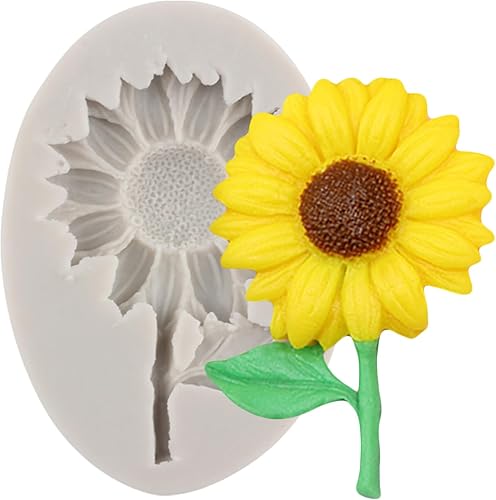 MINFEIDMS Moules en silicone en forme de tournesol pour décoration de gâteau de fleurs, pâte à sucre, pâte polymère - Nail Gallerys
