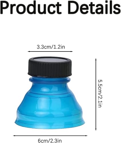 Siqian Lot de 6 bouchons d'étanchéité réutilisables en plastique pour bouteille de boisson, transparent - Nail Gallerys