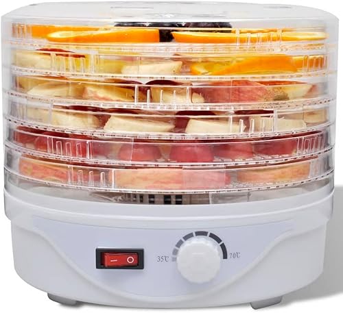vidaXL Déshydrateur 6 Plateaux Empilables Alimentaire 250 W Sèche-linge Fruits - Nail Gallerys