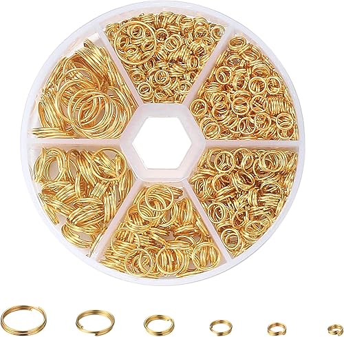Xiaomoyu Anneaux de Saut Ouverts, Anneaux de Jonction, Connecteurs d'anneau Rond pour Bracelets, Collier, Fabrication de Bijoux DIY - 4mm 5mm 6mm 8mm 10mm 12mm/690 Pièces - Nail Gallerys