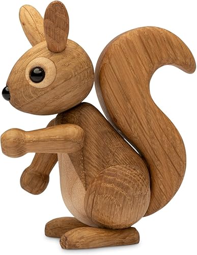Spring Copenhagen Jouet écureuil en Bois Fait à la Main - Peanut, la Charmante pièce de décoration, Marron - Nail Gallerys