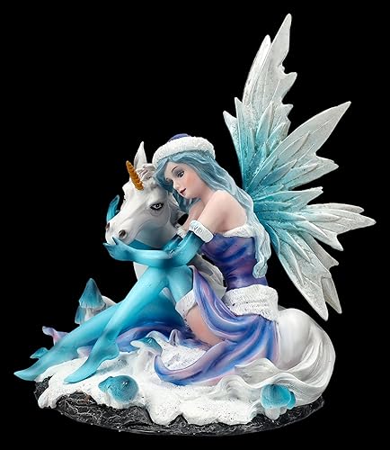 Figurine d'elfe – Mia avec licorne – Figurine d'elfe fée décorative - Nail Gallerys