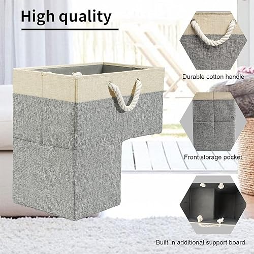 Panier D'escalier, Organisateur D'escalier En Forme De L Avec Poignées, Paniers D'escalier Pliables, Panier De Rangement D'escalier Avec Poche Latérale Pour La Décoration Intérieure - Nail Gallerys