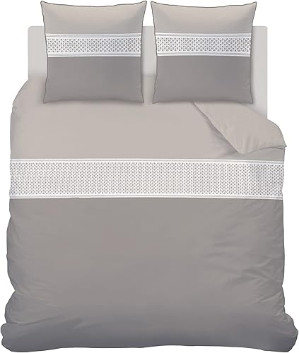 Matt & Rose Matt&Rose Esprit Domino Taupe, Coton, 260x240 cm + 2TO 63X63 cm - Nail Gallerys