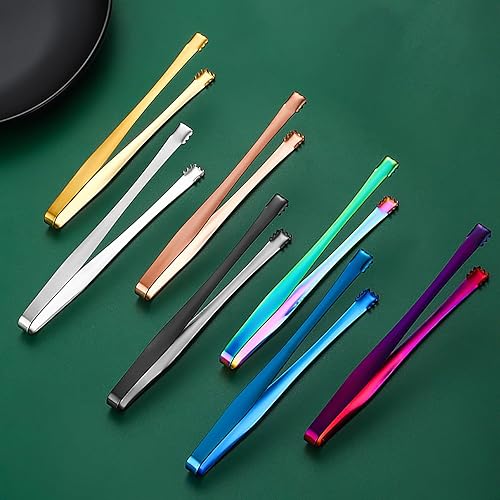 Petites pinces à glaçons en acier inoxydable à long manche pour café et grains de glace, outil de retrait de granulés de coquille d'œuf, outils de cuisine pour chefs et (or rose, taille unique) - Nail Gallerys