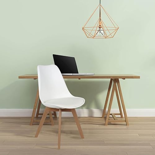 AltoBuy MEDALINE - Lot de 4 Chaises Scandinaves Blanches - Nail Gallerys