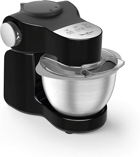 Moulinex Wizzo Robot Pâtissier Blender Hachoir à Viande Découpe-Légumes Mini-Hachoir 7 Vitesses Pulse Pétrin Fouet Flex Batteur Électrique 1000W Robot Cuisine Bol Inox 4L QA319810 - Nail Gallerys