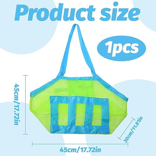 Sac en filet pour jouets de sable, sac pour jouets de sable, sac pour jouets de sable, sac de rangement réutilisable et pliable pour enfants, pour les vacances à la plage en plein air, les vacances en - Nail Gallerys