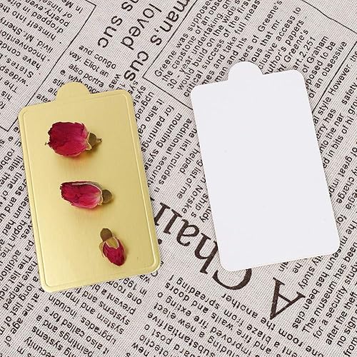 Lybunair Lot de 100 planches à gâteau en mousse, mini plateau rectangulaire pour base de gâteau, doré (Grand) - Nail Gallerys