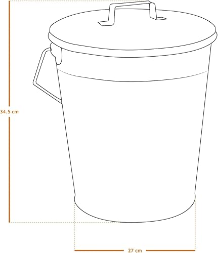 Linxor - Seau, poubelle à cendres 12 L en métal avec couvercle - Noir - Nail Gallerys