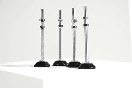 EVOLAR - Pied pour Cache Climatiseur Evo-Cover - Lot de Pieds pour Evo-Cover Aluminium - Support pour Écran Pompe a Chaleur & Unité de Climatisation Extérieur & Intérieur - Taille 10 cm ; 4 Pièces - Nail Gallerys