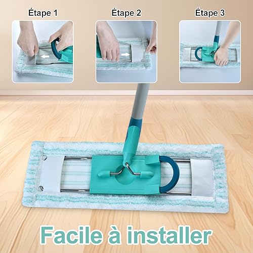 Serpillères de Rechange, Serpillères en Microfibre pour Profi XL Micro Duo 50 CM Balais Têtes de Recharge de Vadrouille Chiffon 5 Pièces - Nail Gallerys