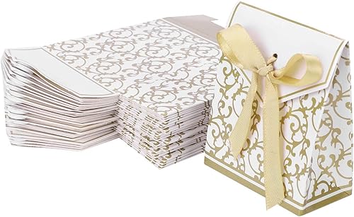 50 Boites à Dragées Mariage Boites Cadeaux Naissance Communion Baptême Boîte à Bonbons Chocolat Pochette Berlingot Décoration Table Sachet Bonbons Faveurs pour Anniversaire Noël Fête Saint-Valentin - Nail Gallerys