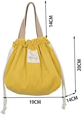 FZQBEY Drawstring Lunch Bag en Velours côtelé en Coton Sac à Lunch de Style Japonais avec Cordon, Sac de Rangement Portable Bento pour l'école de Bureau en Plein Air (01) - Nail Gallerys