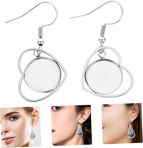 WATIIFUFU Lot De 20 Plateaux De Boucles D'Oreilles En Acier Inoxydable Pour La Fabrication De Bijoux, Supports De Boucles D'Oreilles Vierges, Supports De Pendentifs - Nail Gallerys