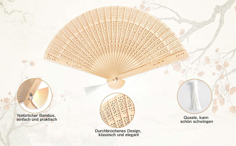Éventail en bambou de qualité