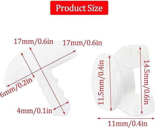 Esteopt Lot de 40 bloqueurs de rideaux universels pour systèmes de rail intermédiaire, bloqueur de rail de rideau, dispositif de blocage de rideau, rails de rideaux (blanc) - Nail Gallerys