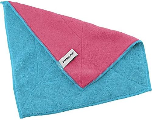 Kochblume Lot de 3 chiffons en microfibre 30 x 30 cm (anthracite/gris/vert/jaune et turquoise/rose) - Nail Gallerys