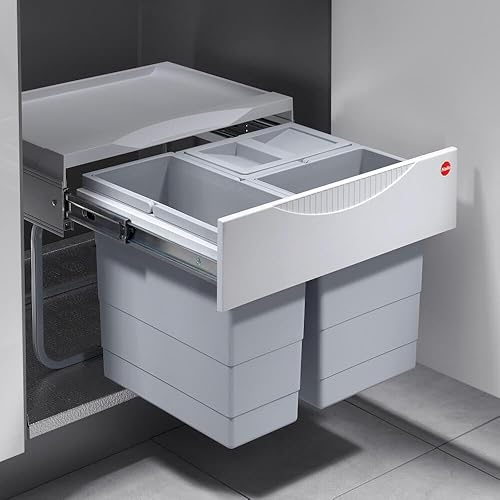 Hailo 3644731 Collecteur de déchets TR Swing 50.3/29 pour armoires à partir de 500 mm Largeur avec Porte pivotante - Nail Gallerys