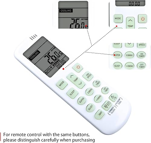 CLVIZCXOM DG11R2-01 Télécommande de rechange pour télécommande de climatisation Hisense - Nail Gallerys