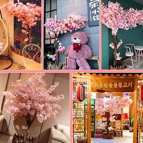 KIBONCY Arbre de Paysage, Arbre Artificiel de Cerisier Japonais, Arbre de pêcher, Plante de Simulation, décoration pour Mariage, hôtel, Centre Commercial, Hall d'exposition, 2.8x2.8m/9.2x9.2ft - Nail Gallerys