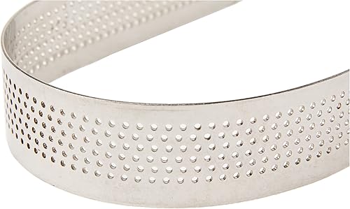 LACOR 68580 Cercle Ovale perforé Acier Inoxydable Gris 7 x 20 x 2 cm - Nail Gallerys