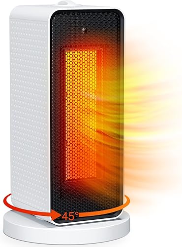 Chauffage Salle de Bain Soufflant Ninonly 1200W Radiateur Soufflant Salle de Bain PTC 90° Oscillation 6 Modes Température Protection Contre le Basculement et la Surchauffe Pour Salle De Bureau, Salon - Nail Gallerys