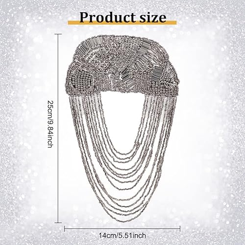 WEBEEDY 2 PCS Main Perles Feuilles Glands Patchs Épaulettes Épaule Applique Gland Chaîne Collier Patchs Badge Frange Épaule Badge Strass Applique pour Costume de Danse de Mariage - Nail Gallerys