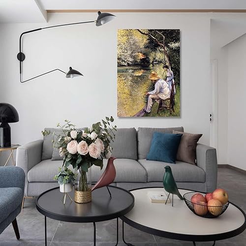 Gustave Caillebotte Peintures sur toile pour chambre à coucher et salon, décoration d'intérieur prête à être accrochée (25 x 35 cm, encadrée) - Nail Gallerys