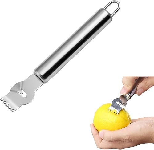 Éplucheur à Citron,Citron Peeler,Agrumes Grattoir,Grattoir à Citron en Acier Inoxydable,Éplucheur De Citron en Acier Inoxydable,Épluche-Citron,Éplucheur De Zeste De Citron,Éplucheur à Zeste D'agrumes - Nail Gallerys