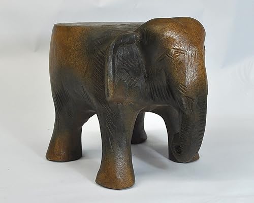 Wilai Petite Table Eléphant en Bois, guéridon, décoration intérieure, importée de Thaïlande (10994) - Nail Gallerys