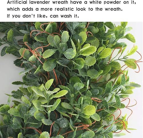 HUAESIN Couronne de Artificielle Feuilles Vertes Couronne de Porte Avant Guirlande de Buis Artificielle Feuillage pour Porte Fenêtre Mur Noël Décoration Ø 47 cm - Nail Gallerys