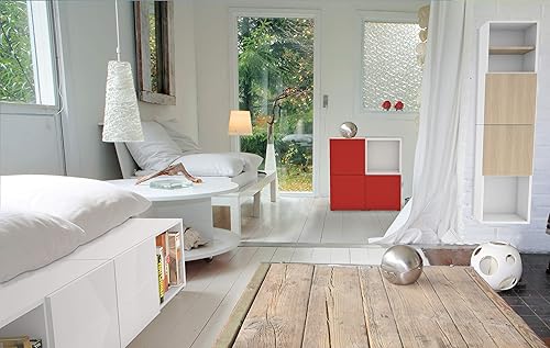 MZ1990 Petit Meuble en Bois, étagère, étagère Murale, bibliothèque, peuble de Rangement, Chevet, Cube, Organiseur d’Espace pour Chambre, séjour, Salle de Bain et Bureau. 365x365x330 mm (Anthracyte) - Nail Gallerys