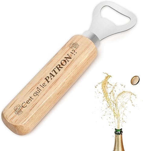 C'est Qui Le Patron Decapsuleur Bois Cadeau Drole Homme Cadeau Rigolo Homme Ouvre Bouteille Drole Portable Tire Bouchon Bois Decapsuleur Mural Biere Décapsuleur Biere Décapsuleur En Bois Cadeaux - Nail Gallerys