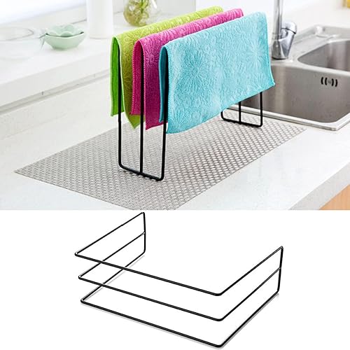 Porte-torchons, Porte-torchons de Cuisine, Porte-torchons en Fer, Porte-torchons pour comptoirs de Cuisine (Noir) - Nail Gallerys