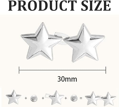 LAKJUOZ 4 Pièces En Forme D'Étoile Bouton De Serrage De Taille De Pantalon Épingles À Boutons Pour Jeans Aucune Couture Requise, Tendeur De Taille Amovible Pour Jeans,Adjustable Waist Buckle Sets - Nail Gallerys