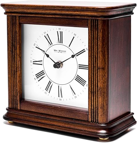 Watching Clocks Horloge de cheminée carrée en bois finition noyer Carillon Westminster - Nail Gallerys