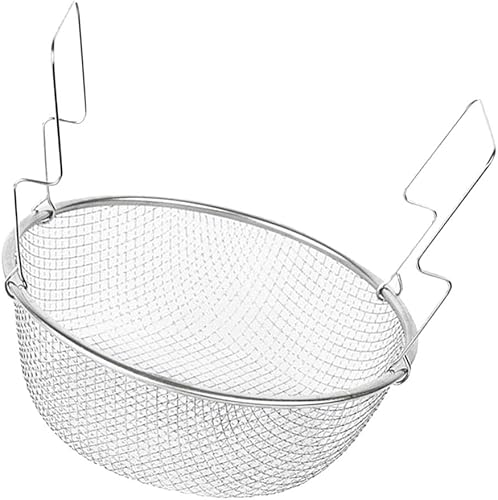 Blesiya Batterie De Cuisine Ronde en Acier Inoxydable avec Passoire à Légumes, Panier à Frites - 23cm - Nail Gallerys