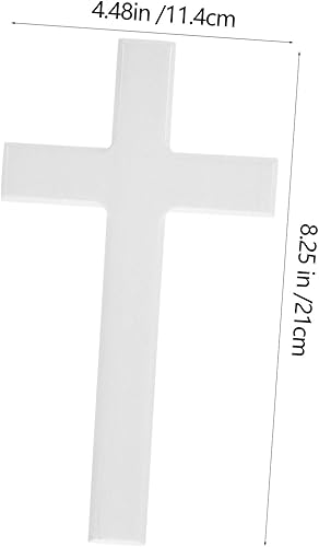 Cabilock Décoration de paroi en bois massif Mur crucifix blanc décor antique saint décoration maison art mural artcross en croix traverser la décoration intérieure blanche - Nail Gallerys