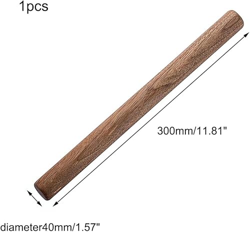 CQCQC Bâton en Bois de Noyer Rond Cheville Brut utilisé for l'artisanat Tringle à vêtements bâton de Marche diamètre 40 mm Longueur 300-600 mm(40mm*400mm) - Nail Gallerys