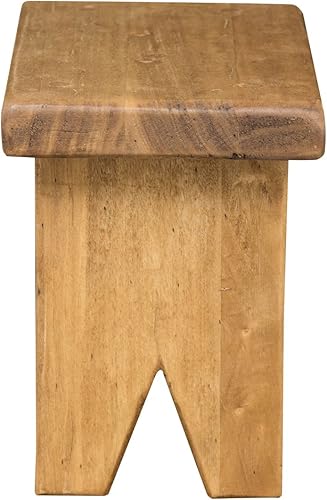 Biscottini Tabouret en Bois Bas 26x13x18 cm | Tabouret de Salle de Bain | Banc en Bois | Petit Tabouret en Bois | Support pour Plantes - Nail Gallerys