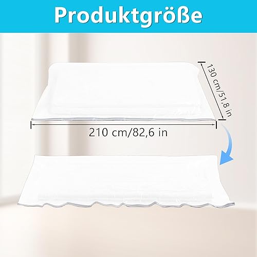 Sac de Rangement sous Vide pour Matelas, 1 Housse Matelas de Compression, 210 x 130 cm Sac de Rangement Sous Vide pour Matelas, Vide peu Encombrant, Housse de Matelas - Nail Gallerys