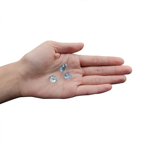 zhuohai Lot de 300 pierres de glace en acrylique, faux cristaux en vrac, diamants en plastique pour décoration de vase, mariage, table, fête, loisirs créatifs (Bleu clair) - Nail Gallerys