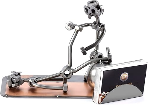 Steelman24 I Figurine en métal Kinésithérapie avec Porte-Cartes De Visite I Made in Germany I Idées Cadeaux I Sculpture d’Acier I Hommes de métal - Nail Gallerys