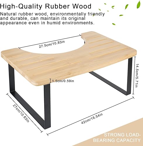 bssmmai Tabouret Toilette Constipation WC Suspendu, Marche Pied Toilette Bois Adulte Enfant, Tabouret Toilette Physiologique, Repose Pied Toilette - Nail Gallerys