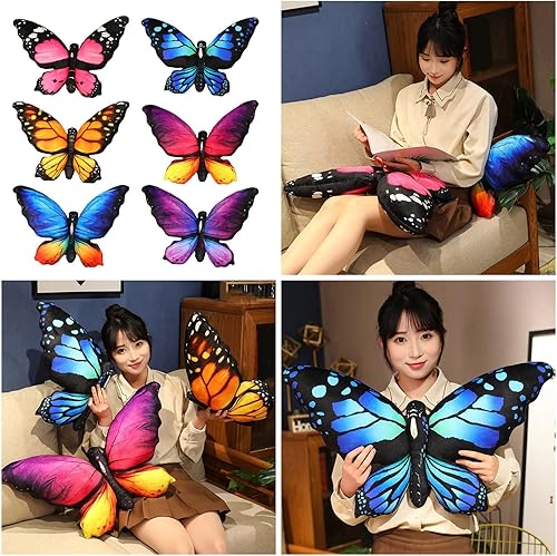 Bokcztml Coussin rembourré doux en velours pour canapé, lit, chaise, en forme de papillon - Nail Gallerys