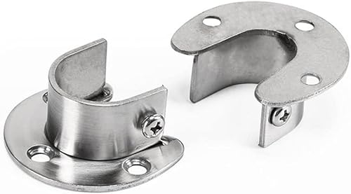 KAFENDA 2 pièces support de tringle à vêtements mural, support de tringle à rideau, douille de tringle à rideau de douche pour tringle à vêtements de 1 'de diamètre - Nail Gallerys