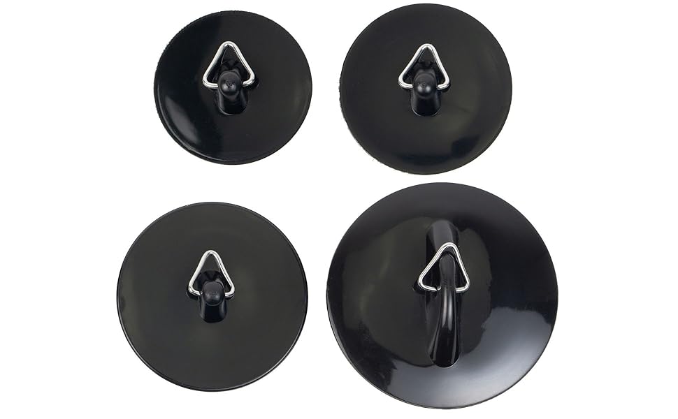Lot de 4 bouchons en PVC, 1 bouchon de 41 à 36 mm, 45,5 à 42 mm, 43 à 39 mm, 53 à 52 mm.