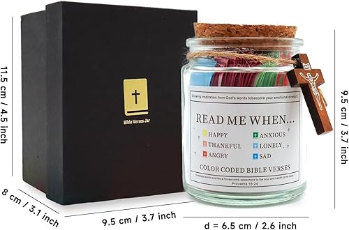 Bocal avec verset de la Bible, cadeaux chrétiens pour femme, homme, cadeau de fête des pères pour père, accessoires de la Bible, bocal de prière, cadeau de remerciement pour enseignant, cadeau de - Nail Gallerys